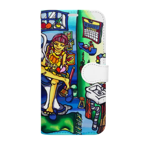 🌈Toilet time Book-Style Smartphone Case