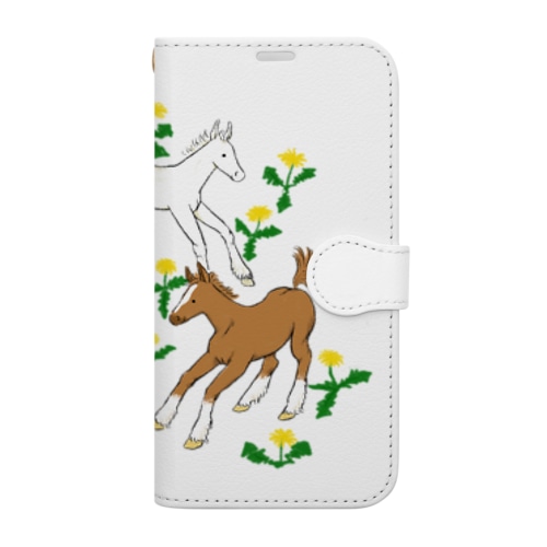 春の野原 Book-Style Smartphone Case