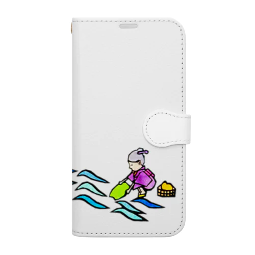 切り絵シリーズ【日本昔ばなし】桃太郎▶︎その１ Book-Style Smartphone Case