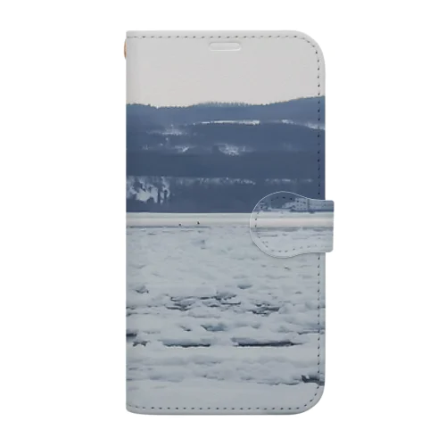 流氷と鳥 Book-Style Smartphone Case