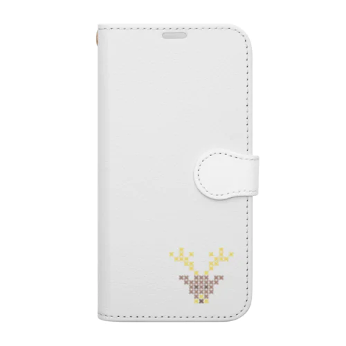 雄鹿 Cross-stitch Book-Style Smartphone Case
