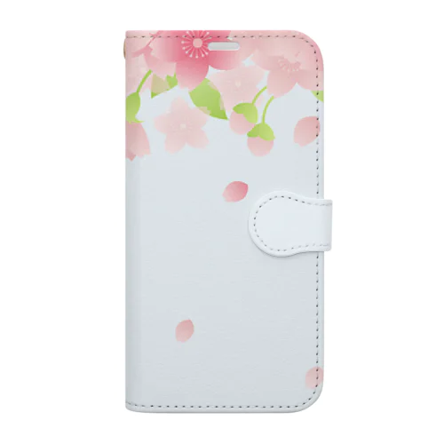 桜75-5 Book-Style Smartphone Case