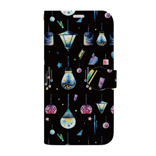 星集めのランプ Book-Style Smartphone Case