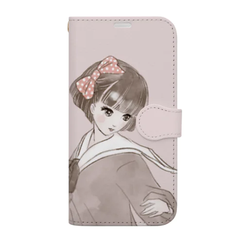 女学生 Book-Style Smartphone Case