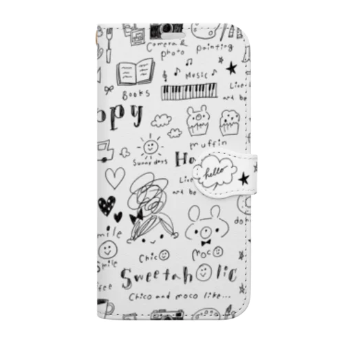 ちこもこブルックリンiPhone6他 Book-Style Smartphone Case