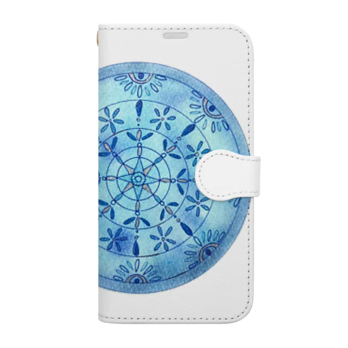 湧水・清らかな水（曼荼羅） Book-Style Smartphone Case