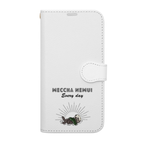MECCHA NEMUI らっこ Book-Style Smartphone Case