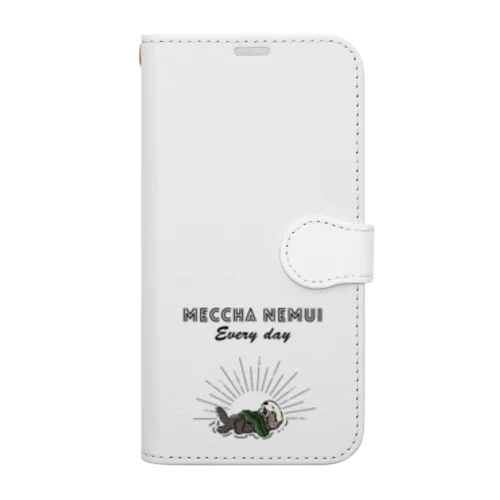 MECCHA NEMUI らっこ 手帳型スマホケース