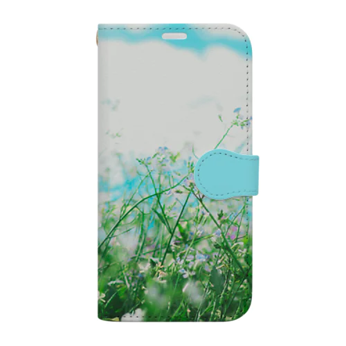 花柄3 Book-Style Smartphone Case