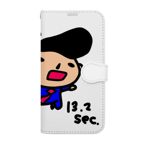 50m走は13.2秒です。 Book-Style Smartphone Case