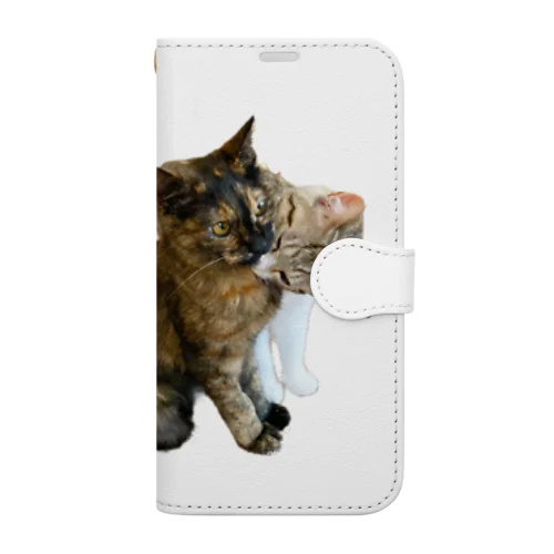 保護猫おじゅゆじゅ Book-Style Smartphone Case