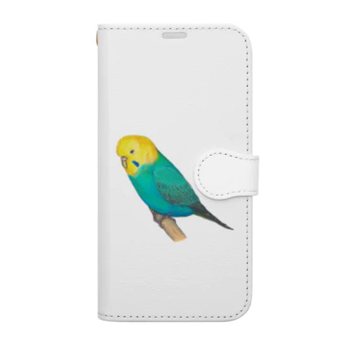 [森図鑑]セキセイインコレインボー Book-Style Smartphone Case