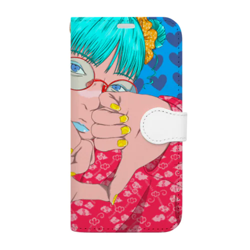 お団子ちゃん！メガネかけてる Book-Style Smartphone Case