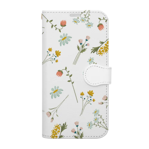 花柄5 Book-Style Smartphone Case