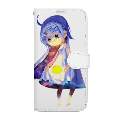 月の女の子 Book-Style Smartphone Case