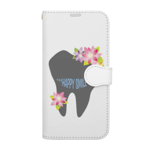 HAPPY SMILE グレーversion Book-Style Smartphone Case