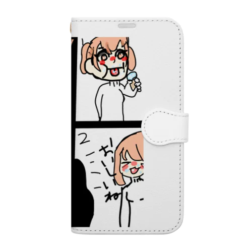 友達とアイス Book-Style Smartphone Case