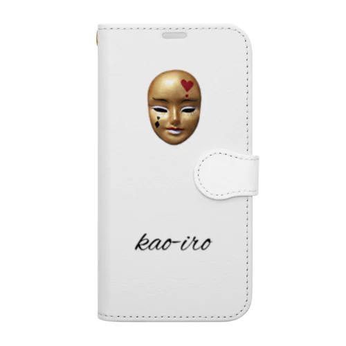 kao-iroフェイス（ハート、ゴールド） Book-Style Smartphone Case