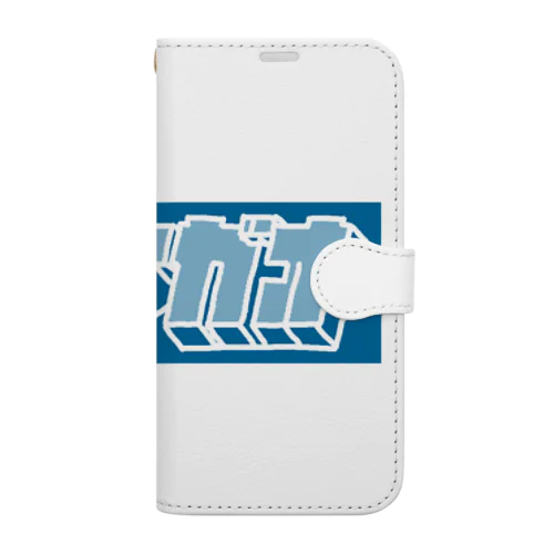 hiscore tobokegao logo blue 手帳型スマホケース