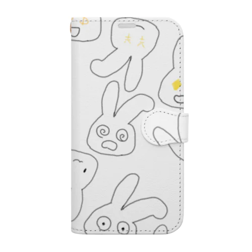 うさちゃんまみれ Book-Style Smartphone Case