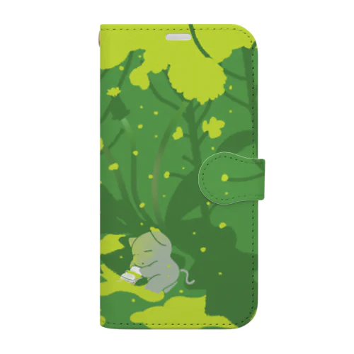 菜の花とたんぽぽ Book-Style Smartphone Case