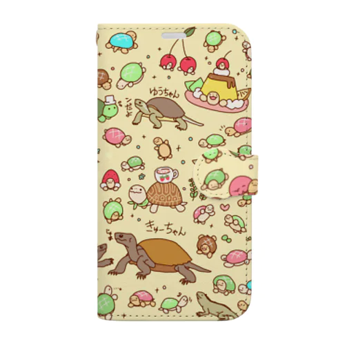 ケーキな美亀ちゃんとうちの子大集合！ Book-Style Smartphone Case