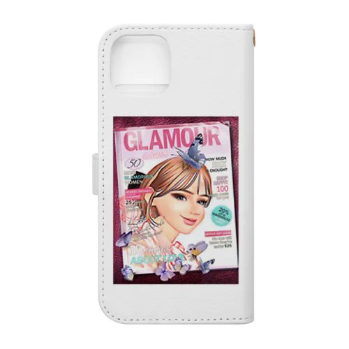 可愛い女の子＊ガール＊蝶 Book-Style Smartphone Case