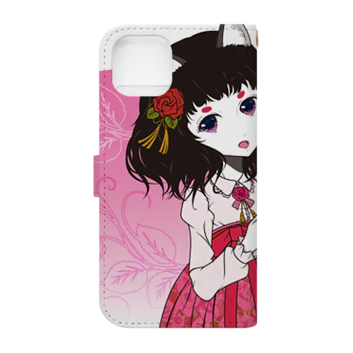 Rose-design（扇子閉じVer.） Book-Style Smartphone Case