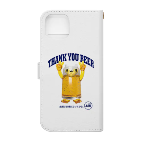 ビールジョッキ🍺(猫) Book-Style Smartphone Case