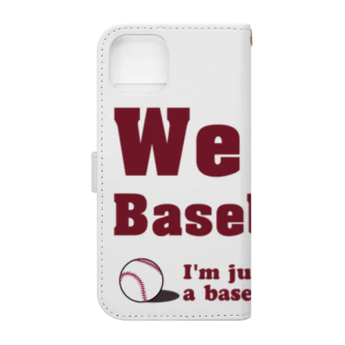 We love Baseball(レッド) 手帳型スマホケース