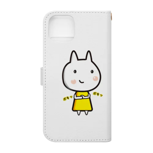 【悪巧み】うさねこ【腹黒】 手帳型スマホケース