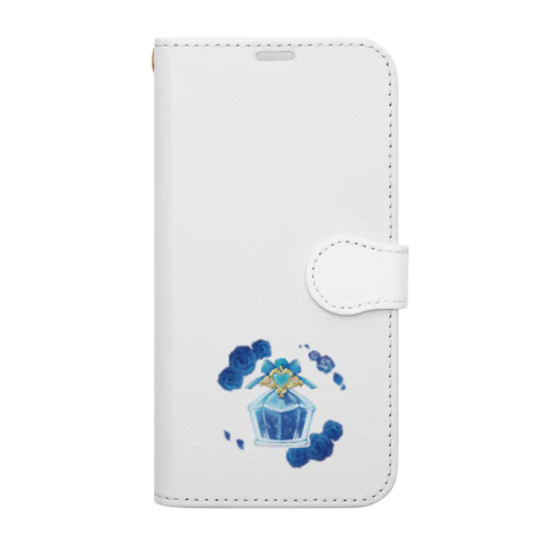 青薔薇の小瓶 Book-Style Smartphone Case