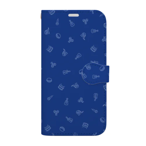 楽器ポップス Blue Book-Style Smartphone Case