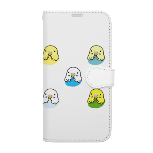 セキセイインコ　Hi! Bird 顔イロイロ Book-Style Smartphone Case