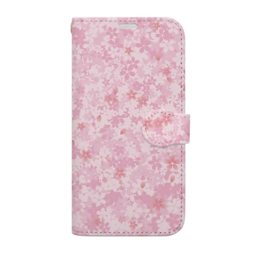 桜のじゅーたん手帳型iPhoneケース Book-Style Smartphone Case