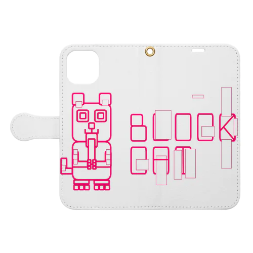 #BLOCKCAT（赤） Book-Style Smartphone Case