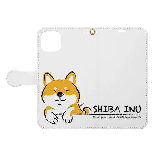 柴犬かわいい。 Book-Style Smartphone Case