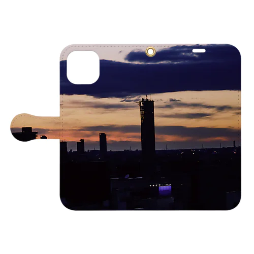 札幌の夕日 Book-Style Smartphone Case