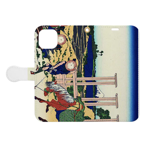 葛飾北斎_冨嶽三十六景　武州千住 Book-Style Smartphone Case