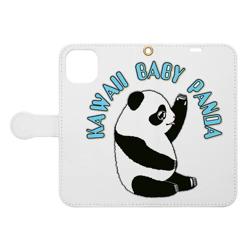 Kawaii Baby Panda Book-Style Smartphone Case