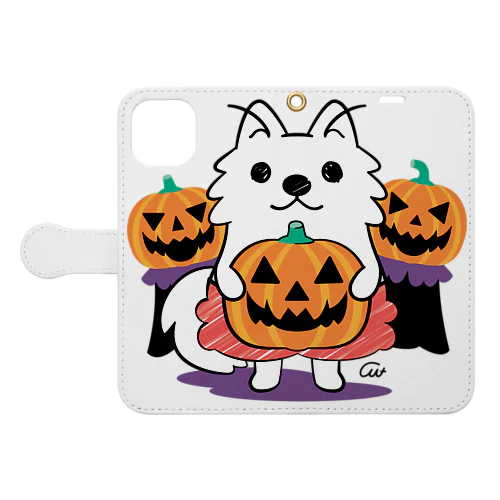 ポメラとハロウィン Book-Style Smartphone Case