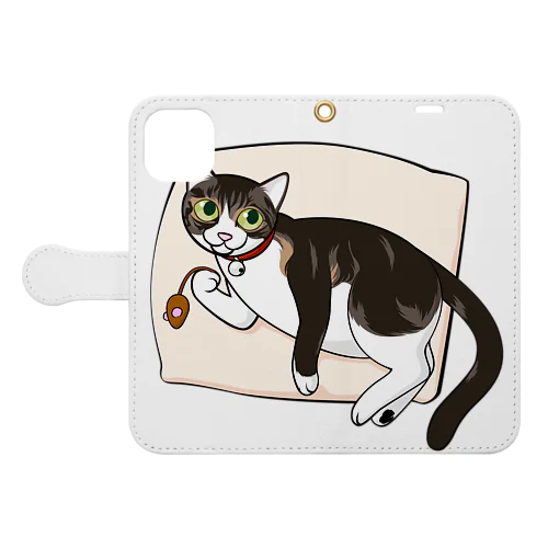 そこそこリアルねこ くつろぐにゃん02 Book-Style Smartphone Case