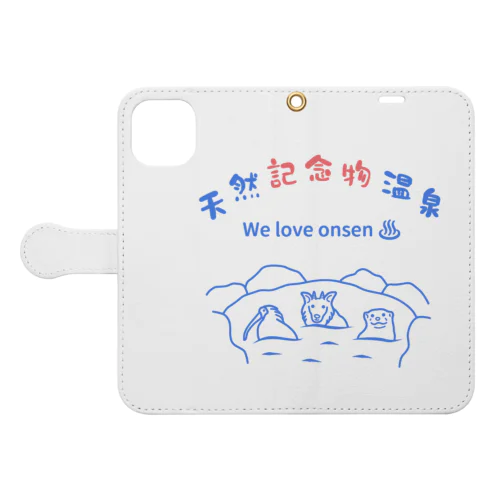 天然記念物温泉 Book-Style Smartphone Case