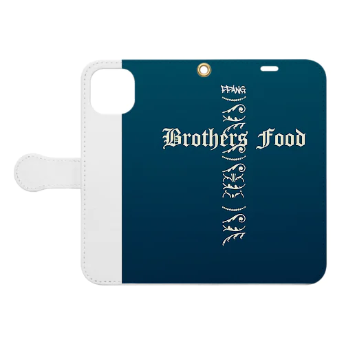 Brothers food[PPANG]ネイビー Book-Style Smartphone Case