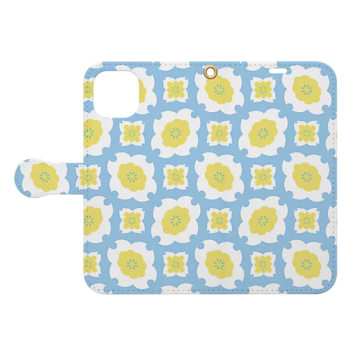 mukuhati pattern_wa.lightblue Book-Style Smartphone Case