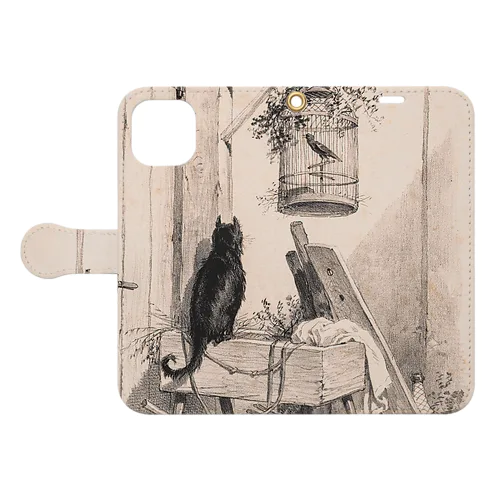 黒猫 Book-Style Smartphone Case