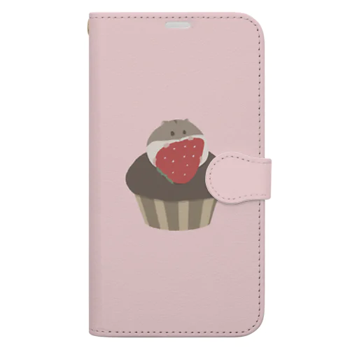 チョコカップケーキハムスター Book-Style Smartphone Case