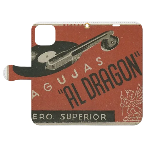 スペイン・バルセロナ 1950年代 レコード針"AL DRAGÓN" Book-Style Smartphone Case