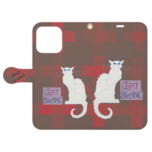 CHAT BLANCー０Q４ Book-Style Smartphone Case