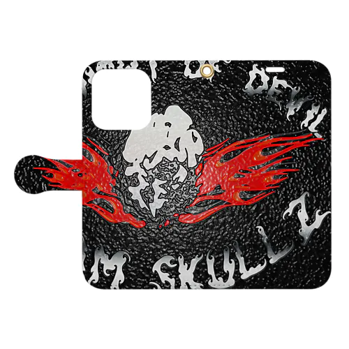 TEAM SKULLZ　BLKWRAPPING Book-Style Smartphone Case